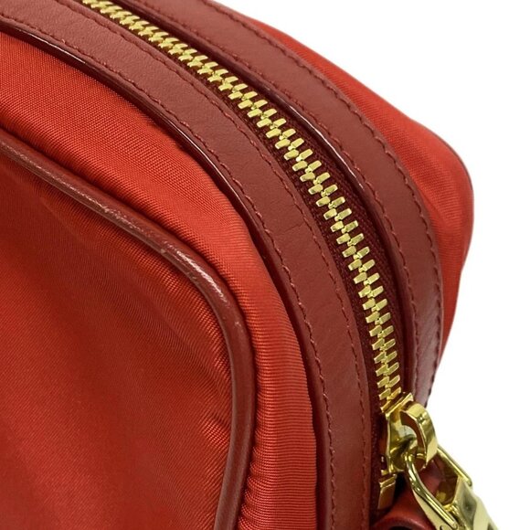 Auth PRADA - Rosso (Red) Nylon Leather Shoulder Bag - Picture 14 of 16